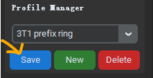 Save button in the PoE2 Crafter profile manager